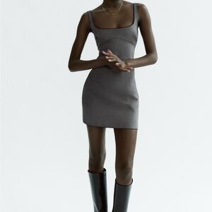 Zara Charcoal Mini Dress